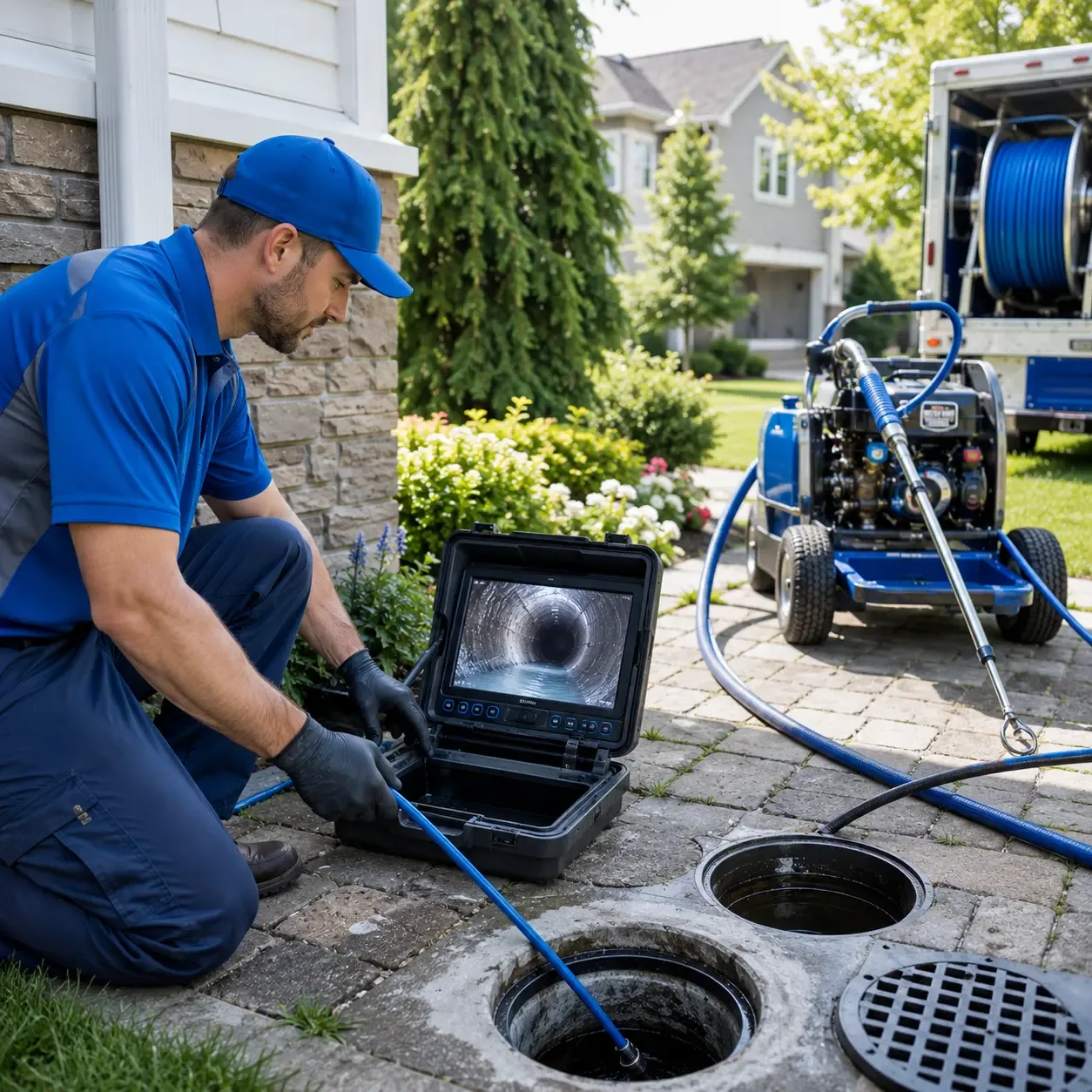 Outdoor drain cleaning professionals serving East Bend, NC