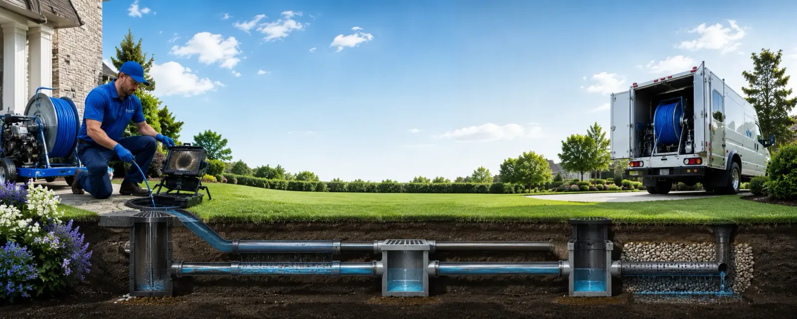 Outdoor drain cleaning information for East Bend, NC